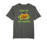 Funny Halloween Costume Stoner Pumpkin Weed & Smokers Gifts T-Shirt