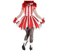 Funny Halloween Costumes Clown Sanguine Circus Outfit (M-XL)