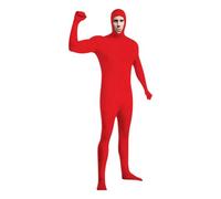 Funny Halloween Costumes Fancy Dress Adults Orange Jumpsuit Full Body Suit | Second skin stretch fit, Green screen costume concealed back zip, breathable for stag do, hen do, festivals charity fun runs
