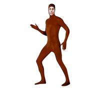 Funny Halloween Costumes Fancy Dress Adults Orange Jumpsuit Full Body Suit | Second skin stretch fit, Green screen costume concealed back zip, breathable for stag do, hen do, festivals charity fun runs