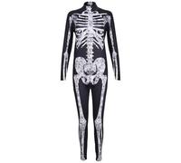 Funny Halloween Costumes Skeleton Bodysuit Digital All Over Print