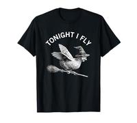 Funny Halloween Crazy Chicken Lady Hen Witch Flying Farm T-Shirt