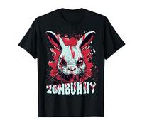 Funny Halloween Creepy Zombie Scary Bunny Bloody Killer T-Shirt