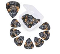 Funny Halloween Decor Witch Guitar Picks 12 Pcs, 3 Different Thickness Celluloid Plectrum for Bass Electric Acoustic Guitars Ukulele Accessories Gift for Men Women (0.46mm, 0.71mm, 0.96mm)