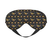 Funny Halloween Decor Witch Printing All-Occasion Sleep Eye Mask with Double Sides Adjustable Strap Perfect for Shifts & Travel