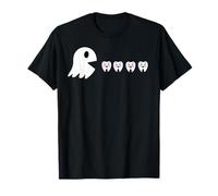 Funny Halloween Dentist Squad Retro Ghost Eats Teeth Game T-Shirt