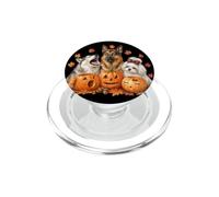 Funny Halloween Dog Pumpkin Carving for Fall PopSockets PopGrip for MagSafe