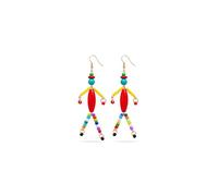 Funny Halloween Earrings For Women, Colorful Beaded Character Dangle Spooky Novelty Statement Trick Or Treat Jewelry Gift, XL, Acrylic, No Gemstone