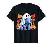 Funny Halloween Elephant Ghost Spooky Pumpkin Hello Fall T-Shirt