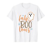 Funny Halloween Fab Boo Lous Fabulous Ghost Womens Halloween T-Shirt, Men, White, XX-Large