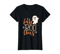 Funny Halloween Fab Boo Lous Fabulous Ghost Womens Halloween T-Shirt, Women, Black, Medium