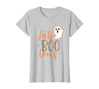 Funny Halloween Fab Boo Lous Fabulous Ghost Womens Halloween T-Shirt, Women, Silver Grey, Large