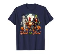 Funny Halloween Farm Animals Chick Or Treat T-Shirt