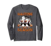 Funny Halloween Farm Animals Haunting Season Duck Long Sleeve T-Shirt
