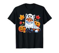 Funny Halloween Fox Ghost Spooky Pumpkin Fall Fox Lover T-Shirt