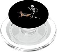 Funny Halloween German Shepherd and Skeleton PopSockets PopGrip for MagSafe