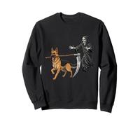 Funny Halloween German Shepherd Dog and The Reaper Sweatshirt