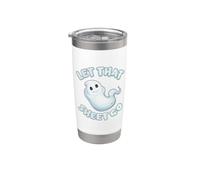 Funny Halloween Ghost, Chill Relax Zen, Let that Sheet Go Stainless Steel Insulated Tumbler