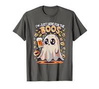 Funny Halloween Ghost Costume I'm Just Here for The Boos T-Shirt, Men, Asphalt Grey, 4X-Large