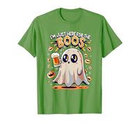 Funny Halloween Ghost Costume I'm Just Here for The Boos T-Shirt, Men, Grass Green, Medium