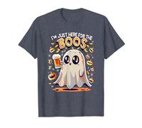 Funny Halloween Ghost Costume I'm Just Here for The Boos T-Shirt, Men, Heather Blue, 4X-Large