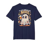 Funny Halloween Ghost Costume I'm Just Here for The Boos T-Shirt, Men's Big and Tall, Navy Blue, 5X Tall