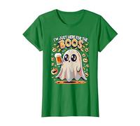 Funny Halloween Ghost Costume I'm Just Here for The Boos T-Shirt, Women, Kelly Green, Medium