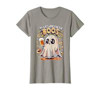 Funny Halloween Ghost Costume I'm Just Here for The Boos T-Shirt, Women, Slate Grey, Medium