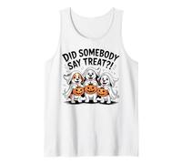 Funny Halloween Ghost Dogs Did Somebody Say Tank Top