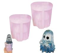 Funny Halloween Ghost Figurine Resin Casting Mold,Transparent Resin Mold,The Best Gift for Anniversary, Halloween, and Christmas Desktop Decoration(2pcs)