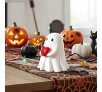 Funny Halloween Ghost Holding Heart Statue Ornament