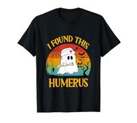 Funny Halloween Ghost Nurse Retro I Found This Humerus Women Value Graphic T-Shirt, Men, Black, M