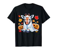 Funny Halloween Giraffe Ghost Spooky Pumpkin Hello Fall T-Shirt