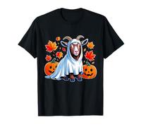 Funny Halloween Goat Ghost Spooky Pumpkin Fall Goat Lover T-Shirt
