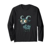 Funny Halloween Goat Zombie Comic Long Sleeve T-Shirt