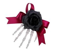 Funny Halloween Hair Clip, Hair Clip in Hand Bone Shape, Skull, Skeleton, Hands, Bone, Hand Hair Clip, Skeleton Claws, Skull Hand Hair Clip with Flower, Halloween Claws, Hair Pin