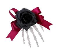 Funny Halloween Hair Clip - Skull Skeleton Hands Bone Hand Hair Clip | Cute Bowknot Skeleton Claws Barrette Hand Claw Clips with Flower Horror Hair Accessories for Girls