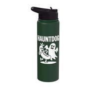 Funny Halloween Hauntdog Ghost Costume Fun Stainless Steel Insulated Water Bottle