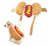 Funny Halloween Hot Dog Pet Clothing Hamburger Cartoon Dog Clothing Warm Up Puppy Suit Party Costume Dressing