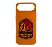 Funny Halloween I'D GO TO HELL AND BACK FOR MY CAT Case for iPhone Air