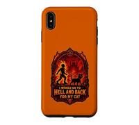 Funny Halloween I'D GO TO HELL AND BACK FOR MY CAT Case for iPhone XS Max