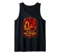 Funny Halloween I'd GO to Hell and Back for My CAT Tank Top
