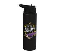 Funny Halloween I'm The Birthday Witch Matching Group Stainless Steel Insulated Water Bottle