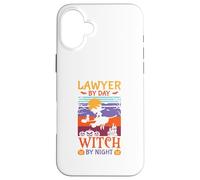 Funny Halloween Lawyer BY Day Witch BY Night Case for iPhone 16 Plus