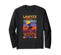 Funny Halloween Lawyer by Day Witch by Night Long Sleeve T-Shirt