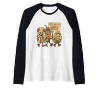 Funny Halloween Let's Watch Scary Movies Horror Fan Raglan Baseball Tee