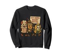 Funny Halloween Let's Watch Scary Movies Horror Fan Sweatshirt