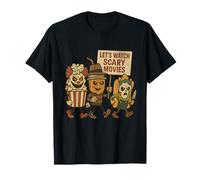 Funny Halloween Let's Watch Scary Movies Horror Fan T-Shirt
