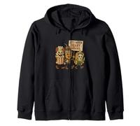 Funny Halloween Let's Watch Scary Movies Horror Fan Zip Hoodie