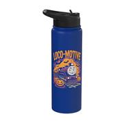 Funny Halloween Loco-Motive Spooky Train Adventure Stainless Steel Insulated Water Bottle